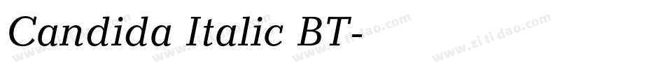 Candida Italic BT字体转换
